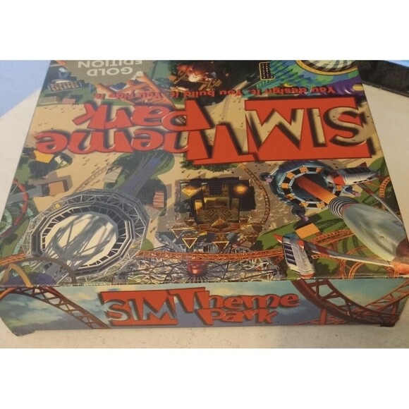 Sim Theme Park Gold Edition PC 2000 2 CD-ROMs Big Box No Manual Windows 95/98 - Picture 7 of 10